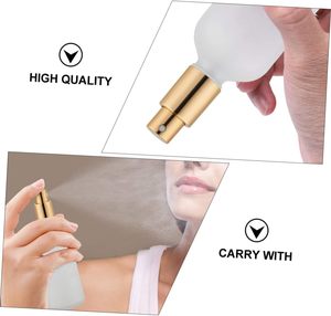 Luxury 5ml <b>10ml</b> 15ml 20ml 30ml 50ml 100ml White Porcelain Glass Dropper <b>Bottle</b> with Gold Cap Screen Printing Skin Care Cream - Product Image 5