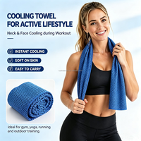 Serviette de sport rafraîchissante instantanée en microfibre, légère et à séchage rapide, pour la gym et le fitness
