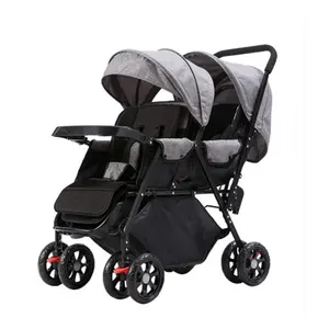 Carrozzina pieghevole personalizzata da viaggio di lusso Carriola Doble High Landscape Double Baby carrozzina passeggino gemellare per gemelli Baby