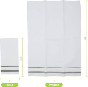 Leinen-Textur Luftdurchlässige 1-lagige Servietten aus Frischholzfasern im Beutel, 4-fach gefaltet, Siebdruck, robust, weich, kein Papierschrott, 100 Stück - Product Image 2