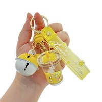 YIWUPOWER Porte-clés Licorne Mignonne Tasse de Thé au Lait à Paillettes Liquides, Ornement de Sac Arc-en-ciel, Petit Cadeau pour Machine à Attraper les Jouets