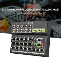 Console de mixage audio numérique stéréo portable 10 canaux, mixeur en ligne avec réverbération, delay et alimentation fantôme +48V, directement de l'usine