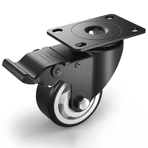 Roda perancah pelat furnitur roda kastor Rueda De Industries mesin roda Wivel desainer 3 Pulgadass roda kastor
