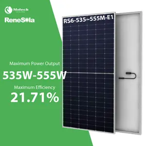 Painel solar Renesola Classe A Europa estoque 535W 540W 545W 550W 555W Placa de painel solar tipo P 550 Watt Solarpanel