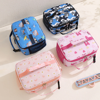 HuduiBrand Duurzame Waterdichte Geïsoleerde Oxford Lunchtas voor Kinderen Draagbare Thermische Koeltas Lekvrije Rits Sluiting 5 Inch School