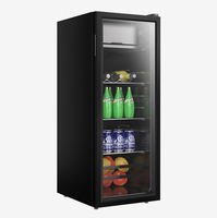 Réfrigérateur à porte vitrée simple de 128 L, réfrigérateur à liqueur avec congélateur SC-128
