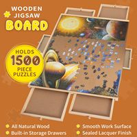 Planche de puzzle en bois de 1500 pièces-6 tiroirs, table de puzzle rotative, table de puzzle avec couvercle-tables de puzzle portables