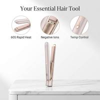 Lisseur de cheveux sans fil à revêtement céramique, ions négatifs, contrôle de température 160-220°C, fer à lisser portable alimenté par batterie pour les voyages
