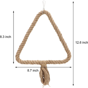 Juguete Colgante Resistente para Pájaros, Columpio Triangular de Cuerda de Cáñamo, Juguete Masticable para Loros, Venta Caliente - Product Image 2