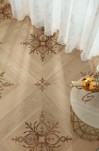 Europeu sala de estar interior parquet espinha de arenque piso madeira carvalho branco projetado madeira sólida piso madeira engenheiro piso - Product Image 2