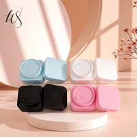 Tarro Cuadrado de Plástico PP Negro Mate y Rosa Vacío al por Mayor, 5ml-50ml, Color Personalizado, OEM/ODM Disponible para Gel Cosmético y Esmalte de Uñas