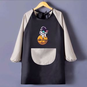 CUKH Salopette à manches longues tendance pour enfants, imperméable, automne-hiver, pour la maternelle, bavoir d'alimentation pour bébé en PVC - Product Image 4