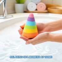Bombe de bain artisanale à la fraise, boule effervescente hydratante et adoucissante, coffret cadeau spa OEM ODM 110g
