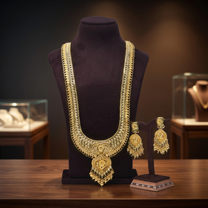 Wholesale 14K 18K 24K Gold Filled Forming Long <b>Bridal</b> Jewelry Set, Traditional Long Jewelry Set, Brass Gold Fashion Jewelry Set. - Product Image 4