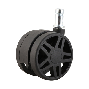<b>Replacement</b> Small Plastic Threaded Caster <b>Wheels</b> 2.5 Inch 60mm Black Casters Applied To School Furniture - Product Image 3