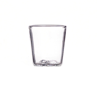 Tasse à thé en verre borosilicate de haute qualité avec fond transparent et motif montagne enneigée personnalisé