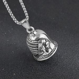 Nuevo Collar de Acero Inoxidable con Colgante de Faraón Egipcio Nefertiti, Chapado en Titanio, Estilo Hip Hop para Hombre - Product Image 1