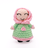 Cadeau de l'Aïd al-Fitr pour les filles, poupée de prière musulmane au crochet avec hijab, jouet éducatif islamique, cadeau de célébration du Ramadan
