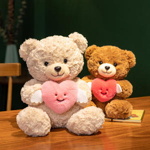 Bestseller Geflügeltes Herz Teddybär Plüschtier Premium Weich Flauschiger Bär Geschenk für Valentinstag Romantisches Dating-Geschenk - Product Image 2
