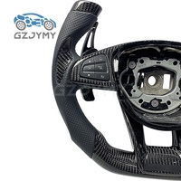 Volant de direction en fibre de carbone pour Mercedes-Benz W205 C205 W213 C238 X253 Classe C Classe E/GLC Cuir perforé Noir AMG