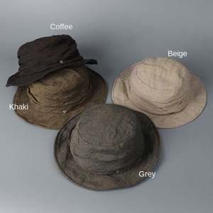 Nouvel Arrivage Chapeau Bob Unisexe Vintage en Lin de Haute Qualité, Protection Solaire Extérieure, à Calotte Plate et Nœud Tendance - Product Image 2