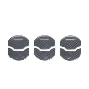 Real Dry Carbon Fiber Air Condition Vent Outlet Cover Trim Sticker For Ford Mustang 2015-2017