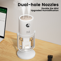 Humidificateur d'air électrique portable à ultrasons mini avec affichage numérique, rechargeable par USB, batterie 1200 mAh, brume fraîche, avec UV, vente en gros