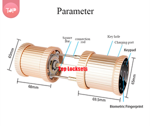 Top-76YX Home Điện Tử Tuya Keyless Vân Tay Vòng Chất Lượng Cao Wifi Thông Minh Khóa Cho Cửa Kính - Product Image 5