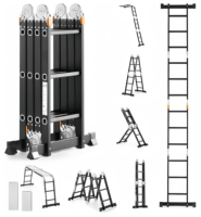 Échelle pliante multifonctionnelle en aluminium Escalier pliant en aluminium Escalier d'escalade Escalier pliable en aluminium
