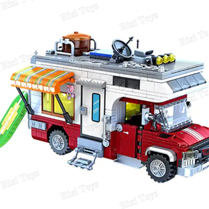 GaoMiSi T2108 Holiday Travel <strong>Camper</strong> <strong>Van</strong> Puzzle Model Small Particles Children Assemble <strong>Toy</strong> Decoration Gift Building Blocks Sets - Product Image 1