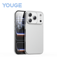 Étui de téléphone portable transparent mat en TPU souple antichoc pour iPhone 17 16 15 Pro Max