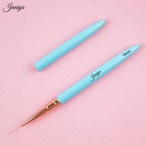 Tùy Chỉnh Cá Nhân Logo Nhà Cung Cấp Móng Tay Màu Xanh Kim Loại Nylon Acrylic Tốt Chi Tiết Móng Tay Nghệ Thuật Lót Bàn Chải Thiết Lập Cho Móng Tay Trang Trí - Product Image 5