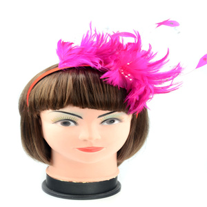 Bandeau Fascinator plume pour mariage Cocktail thé chapeau habiller Derby Gatsby bandeau accessoire - Product Image 5