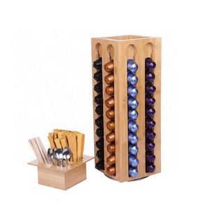 Práctico Soporte y Organizador de Cápsulas Nespresso de Bambú con Logotipo Personalizado Grabado, Modelo de Decoración para el Hogar con Patrón Elegante - Product Image 2