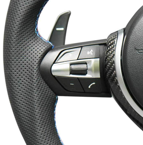 Carbon Fiber 3 <b>Spoke</b> Black Steering <b>Wheel</b> for 3 Series 1 Series X1/X5/X6/E70/E71/E84/E87/E90 Models - Product Image 3