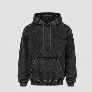 Sweat-shirt à capuche en denim pour homme de qualité supérieure avec poche kangourou - Product Image 1