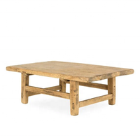 Table basse en bois de récupération rustique antique de conception de ferme classique