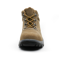 Chaussures de sécurité industrielles mi-montantes en cuir suédé anti-perforation pour hommes ZL226, avec embout en fer, robustes, pour l'hiver