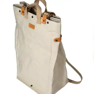 Customize Design Color Bio-degradable Kraft Paper Backpack Bags