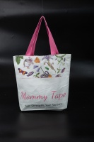 Bolsa de Compras Reutilizable de Lona con Diseño Floral y Opción de Tinte Personalizado para Tiendas Boutique y Marcas Sostenibles