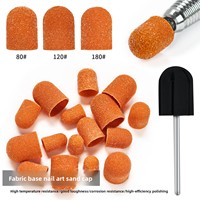 Kit de forets électriques pour pédicure avec embouts en ABS et capuchons de ponçage en tissu avec roulement pour éliminer les peaux mortes