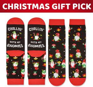 Christmas Gifts for Kids 4-12 Years Old Crew Knitted <strong>Socks</strong> <strong>Secret</strong> Santa Gnome Winter Holiday Gift for Boys and Girls - Product Image 4