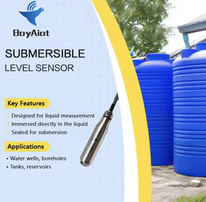 جهاز استشعار مستوى المياه الغاطس من الفولاذ المقاوم للصدأ من BoyAiot، الأكثر مبيعًا، مقياس ضغط ثابت للمسابح والخزانات، مقاوم للماء IP68 - Product Image 3