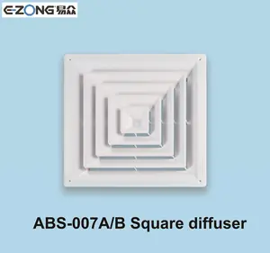 Высококачественный 4-сторонний воздушный диффузор Abs потолочный квадратный воздушный диффузор для вентиляции HVAC