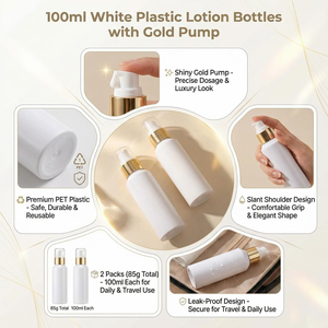 Private Label High Quality Low Price <b>Amber</b> for PET Travel Shampoo Lotion Pump Sprayer Screen Printed <b>Bottles</b> - Product Image 3