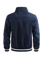 Veste pour homme, style minimaliste, fonctionnelle, 100% fibre de polyester, manches longues, couleur unie, fermeture éclair