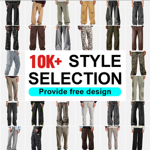 OEM Mid Rise uomo Y2K Vintage Baggy Hip Hop pantaloni <span class=keywords><strong>Cargo</strong></span> Unisex stile paracadute con blocchi di colore e tecniche ricamate - Product Image 3