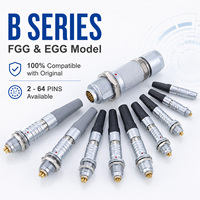 Conector Circular Metálico de Empuje y Tracción Serie FGG EGG 00B 1B 2B 3B, de 2 a 64 Pines, con Bloqueo Automático, Compatible con el Original