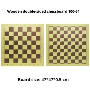 Cờ vua bằng gỗ lớn 64 lưới đặt bảng huấn luyện thi đấu đặc biệt với Vua 95mm - Product Image 4