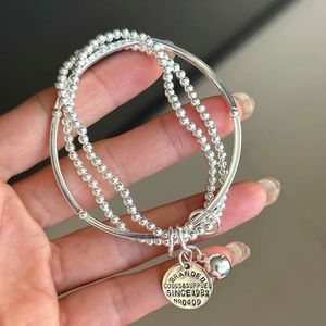 Pulsera de plata de ley S925 de tres capas con dije de perla para mujer, joyería de regalo - Product Image 2